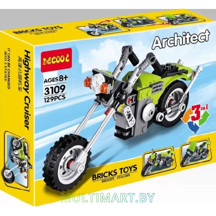 Конструктор Decool 3109 Мотоциклы (129 деталей)